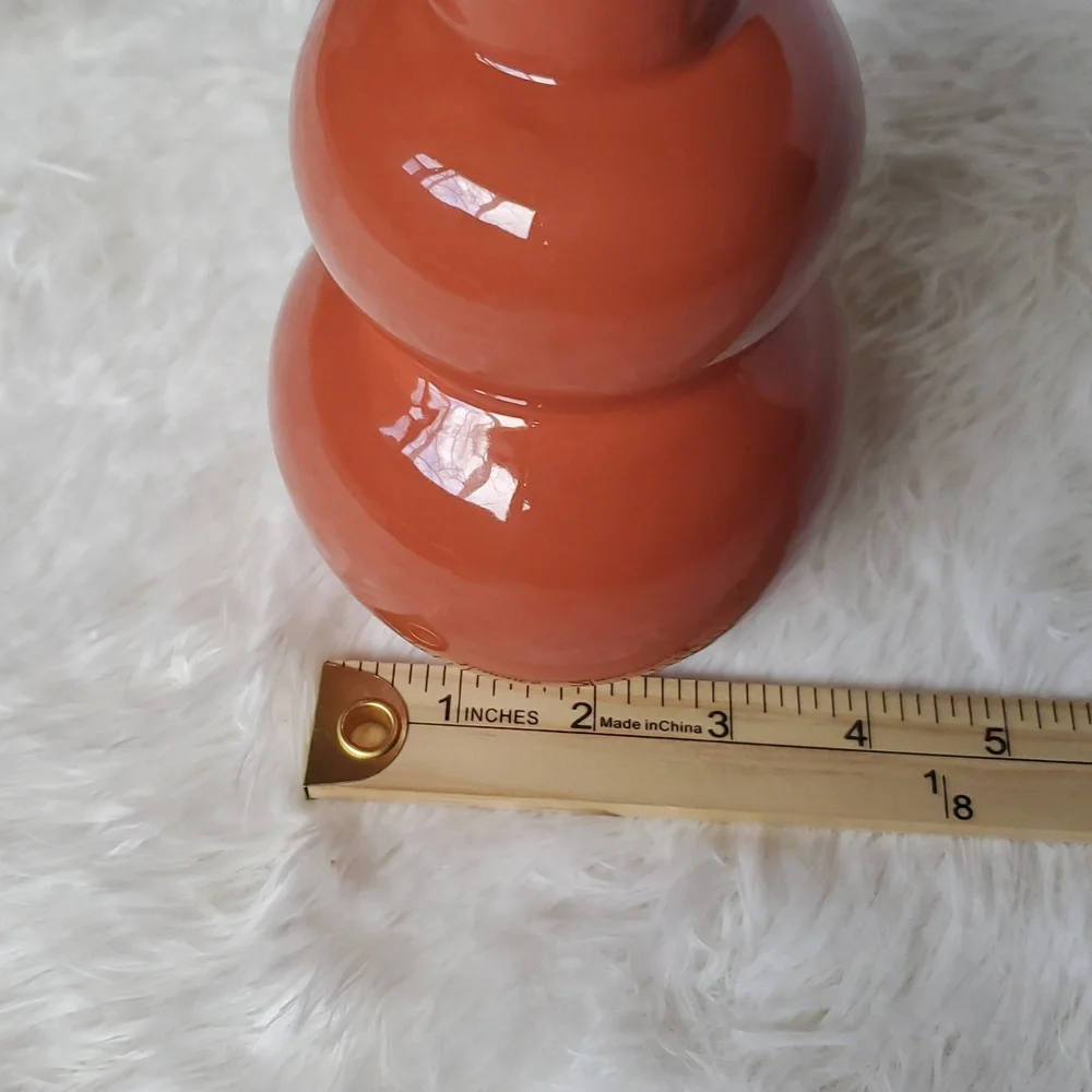 2/$25 - Southwestern Style Ceramic Decorarive Vase Burnt Orange 6